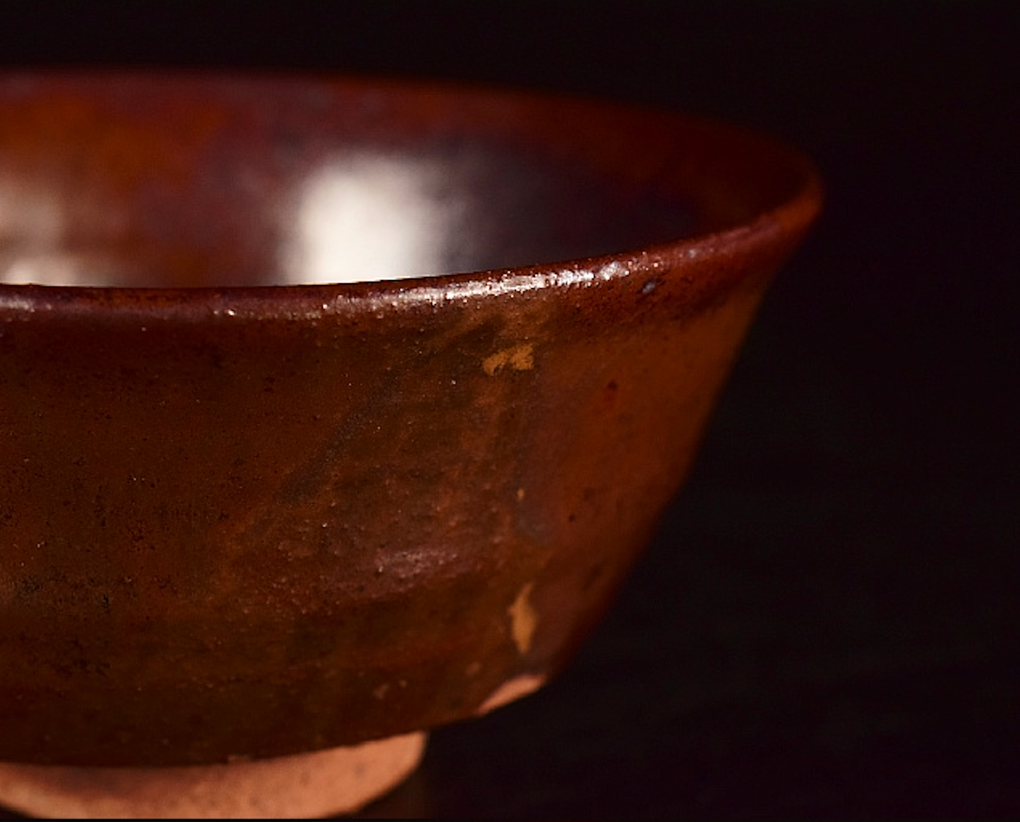 Kato Shuzo Setoyaki Iron Glaze Tea Bowl